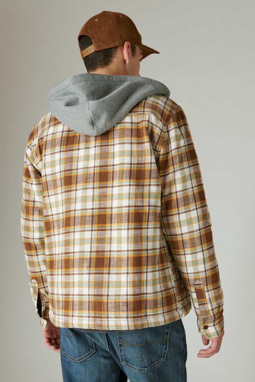 FLEECE HOOD LONG SLEEVE OVER SHIRT, image 4