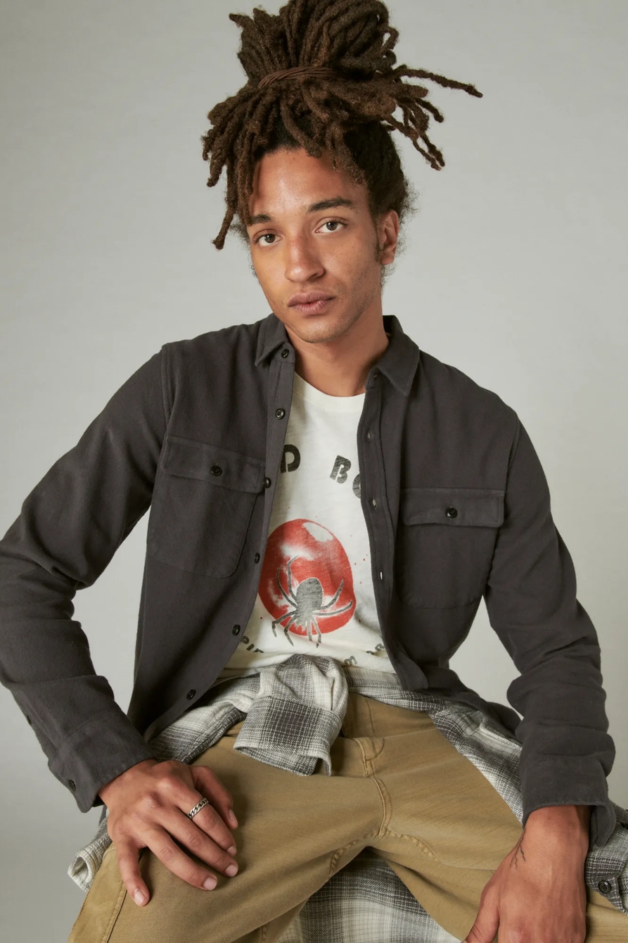 SOLID UTILITY CLOUD SOFT LONG SLEEVE FLANNEL, image 1