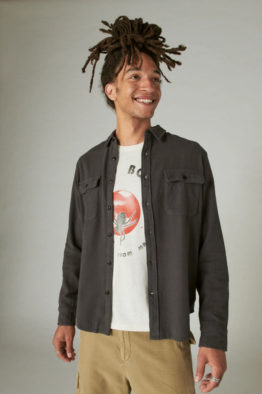 SOLID UTILITY CLOUD SOFT LONG SLEEVE FLANNEL, image 2
