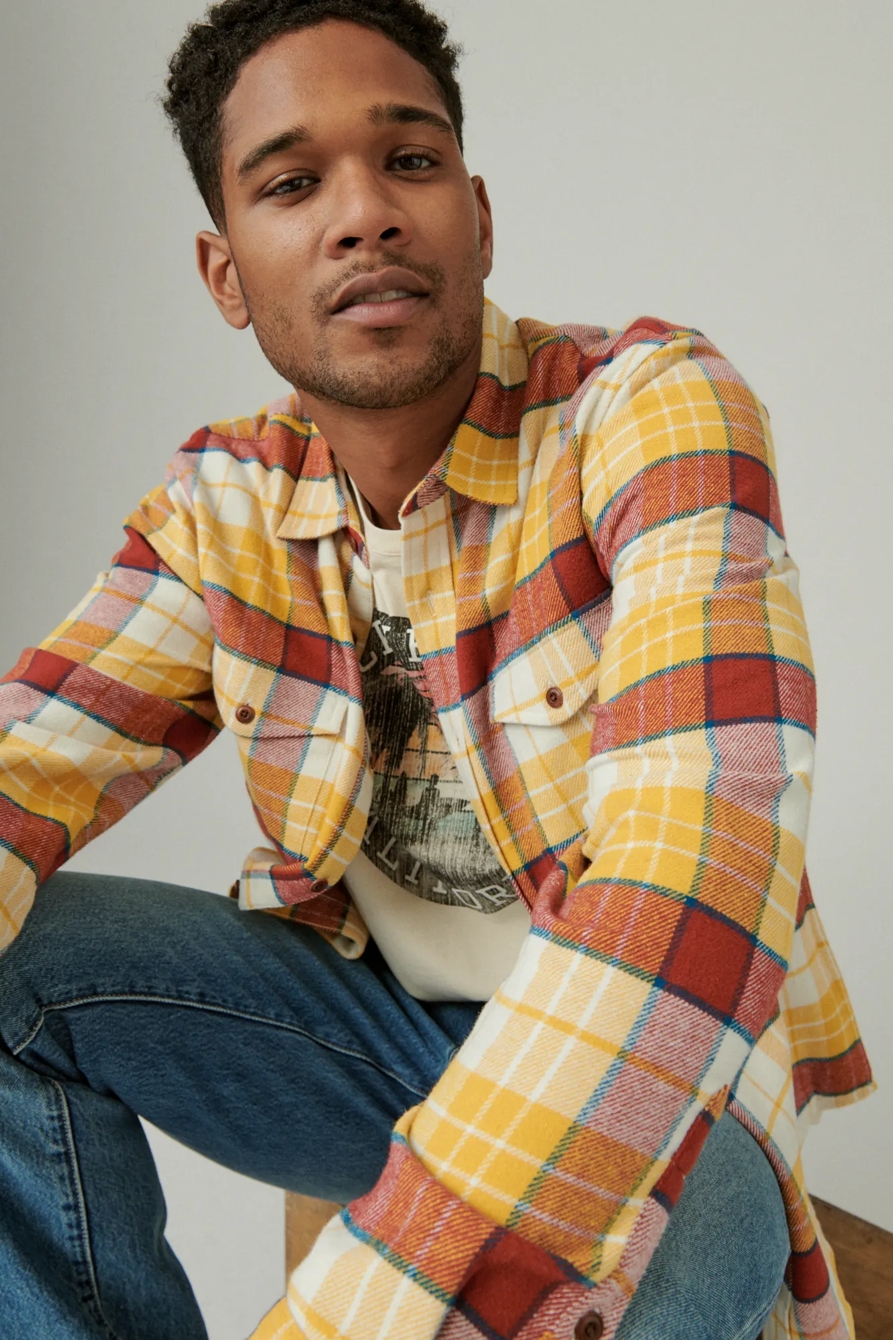 PLAID UTILITY CLOUD SOFT LONG SLEEVE FLANNEL, image 1