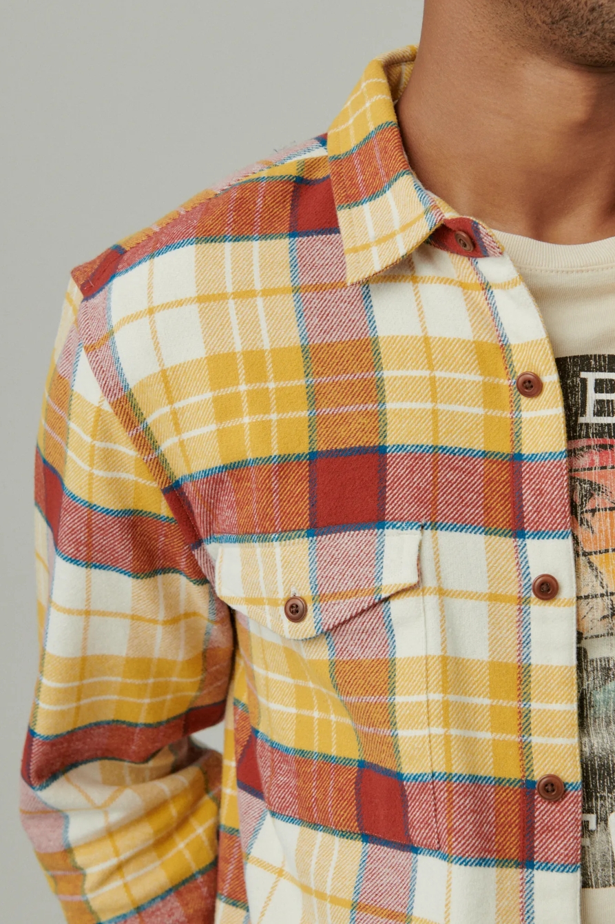 PLAID UTILITY CLOUD SOFT LONG SLEEVE FLANNEL, image 4