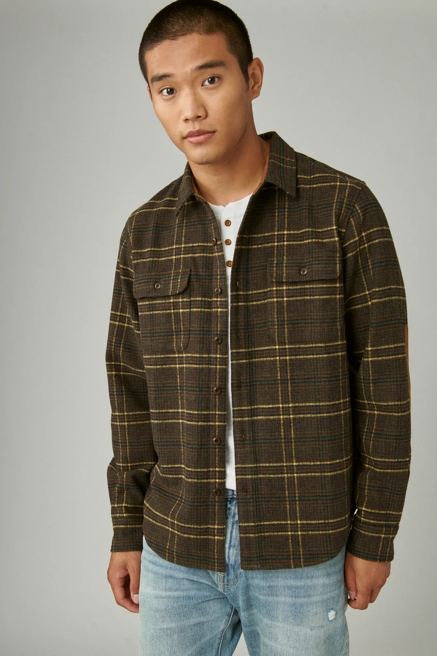 WOOL BLEND UTILITY LONG SLEEVE OVER-SHIRT, image 1