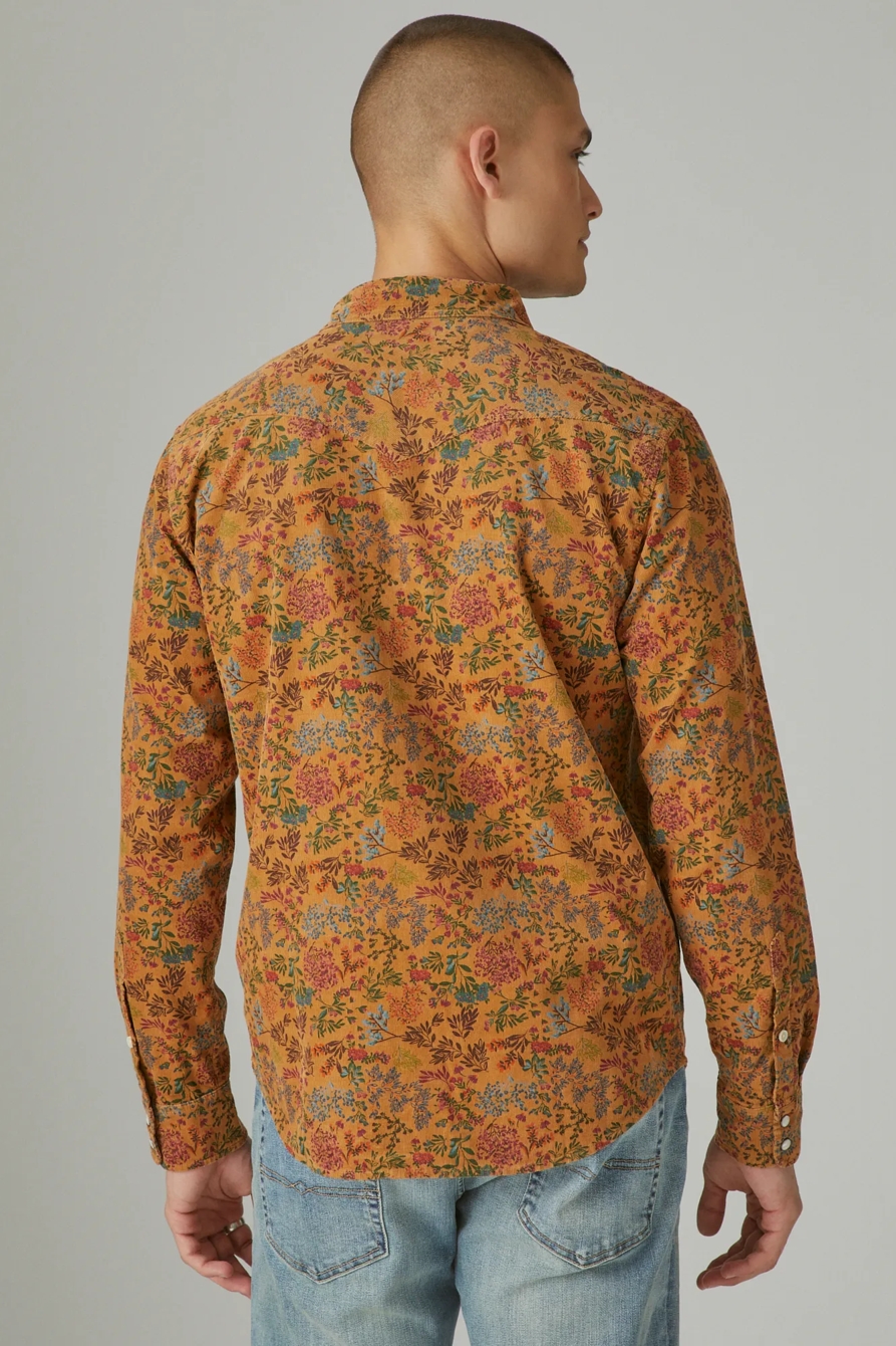 PRINTED CORDUROY WESTERN LONG SLEEVE SHIRT, image 2