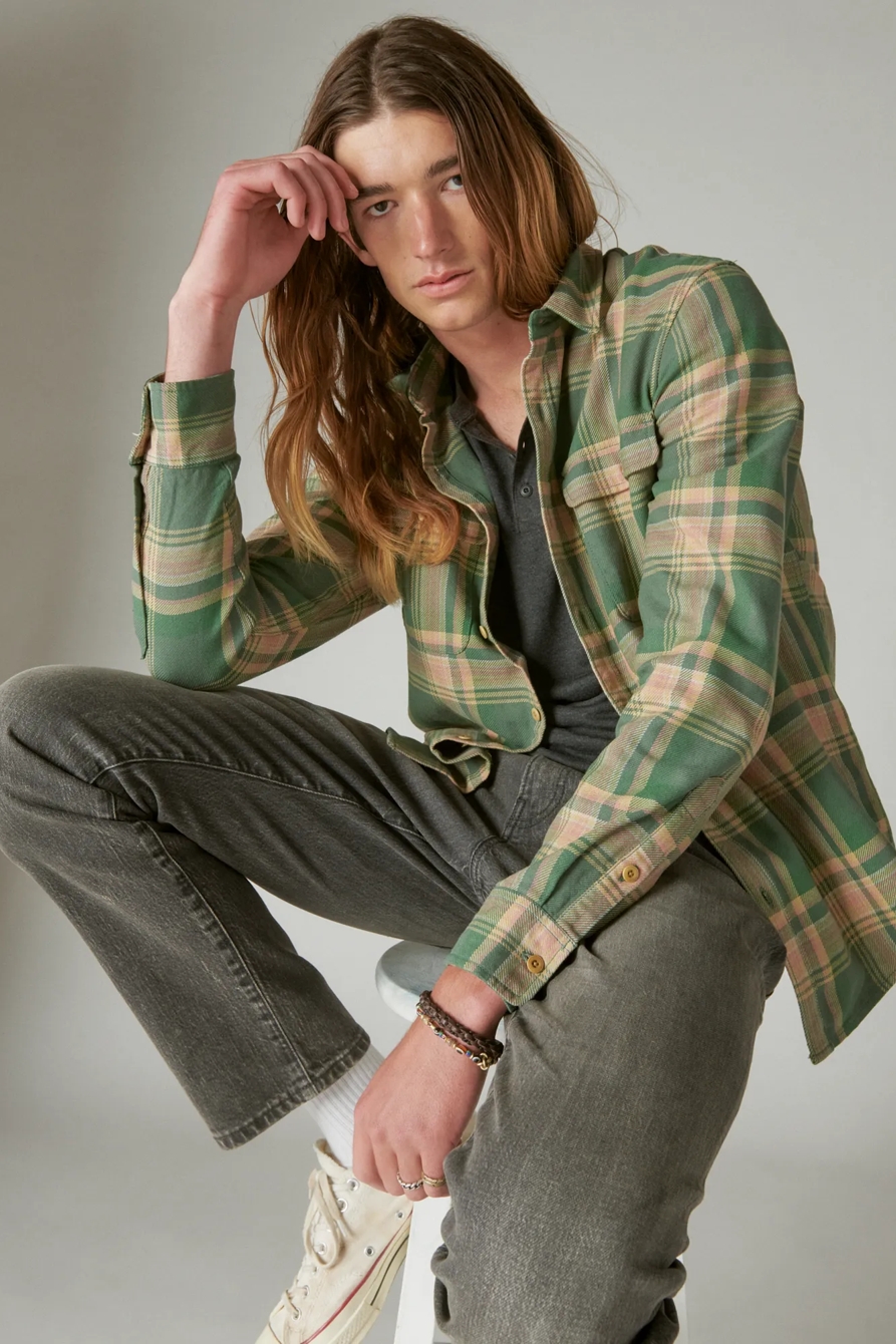 PLAID CHUNKY TWILL UTILITY LONG SLEEVE SHIRT, image 1