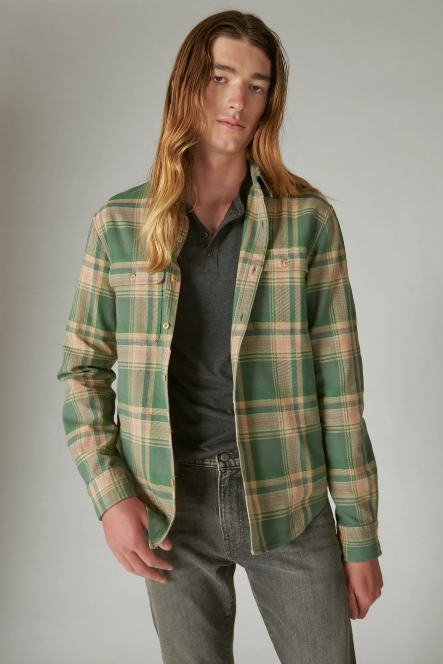 PLAID CHUNKY TWILL UTILITY LONG SLEEVE SHIRT, image 2