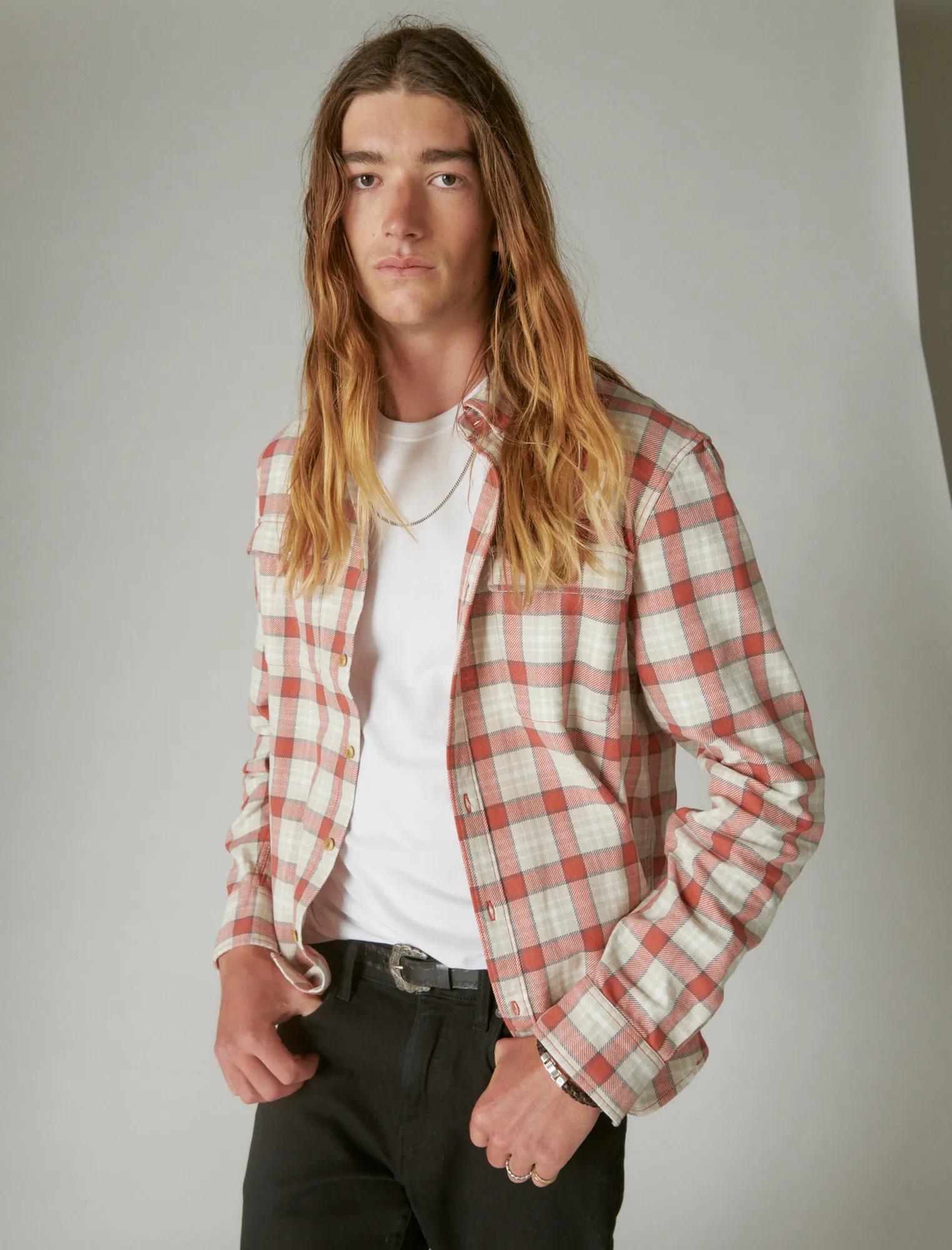 PLAID CHUNKY TWILL UTILITY LONG SLEEVE SHIRT | Lucky Brand