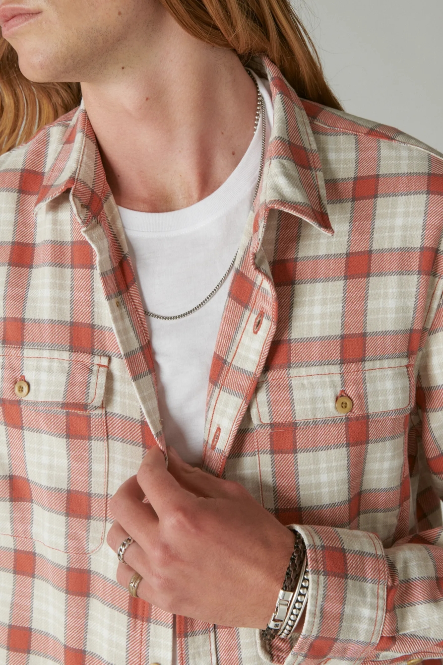 PLAID CHUNKY TWILL UTILITY LONG SLEEVE SHIRT, image 2