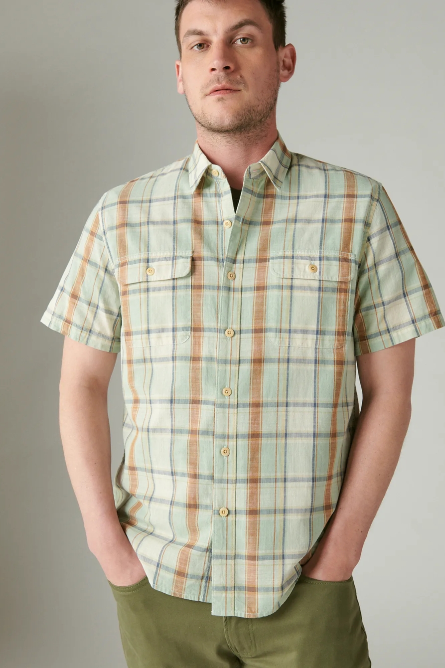 PLAID SHORT SLEEVE UTILITY SHIRT, image 2