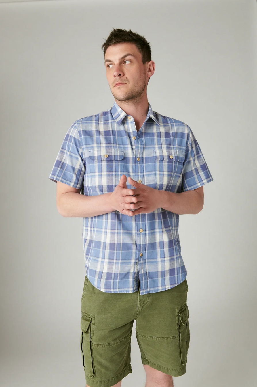 PLAID SHORT SLEEVE UTILITY SHIRT, image 2