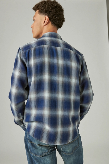 PLAID INDIGO LONG SLEEVE UTILITY SHIRT, image 3