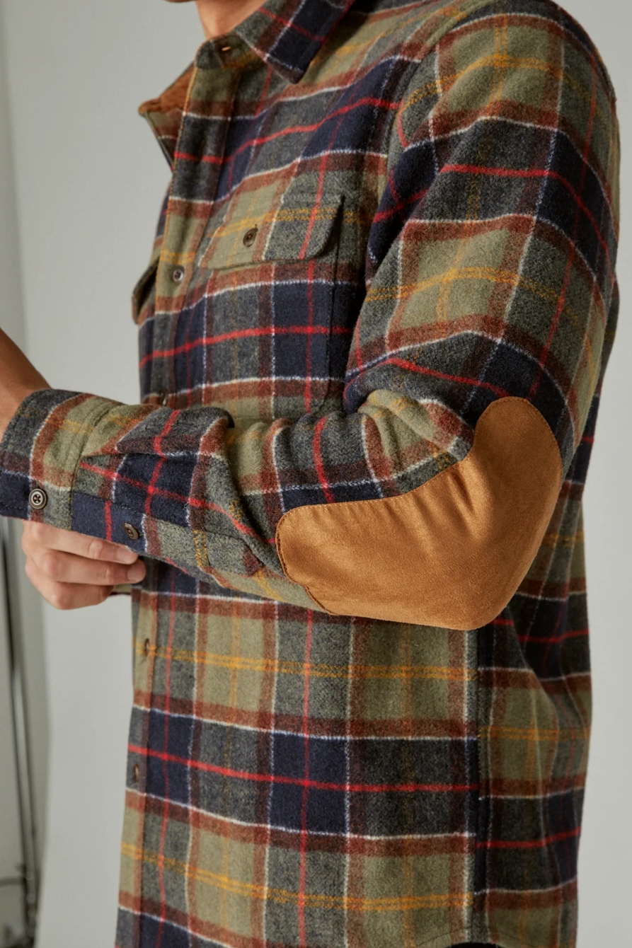 WOOL BLEND UTILITY LONG SLEEVE OVER-SHIRT, image 3