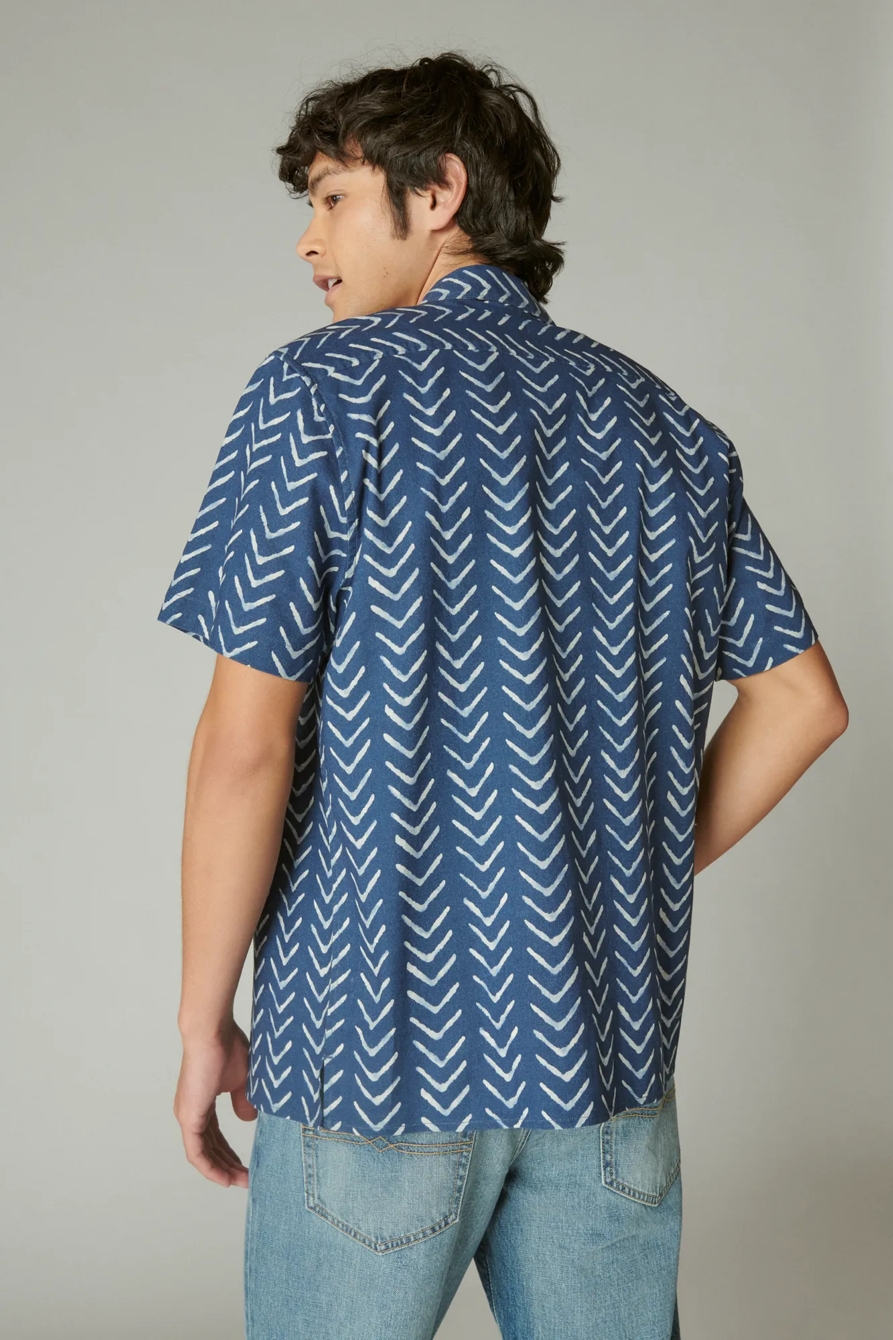 PRINTED SHORT SLEEVE CAMP COLLAR SHIRT, image 3