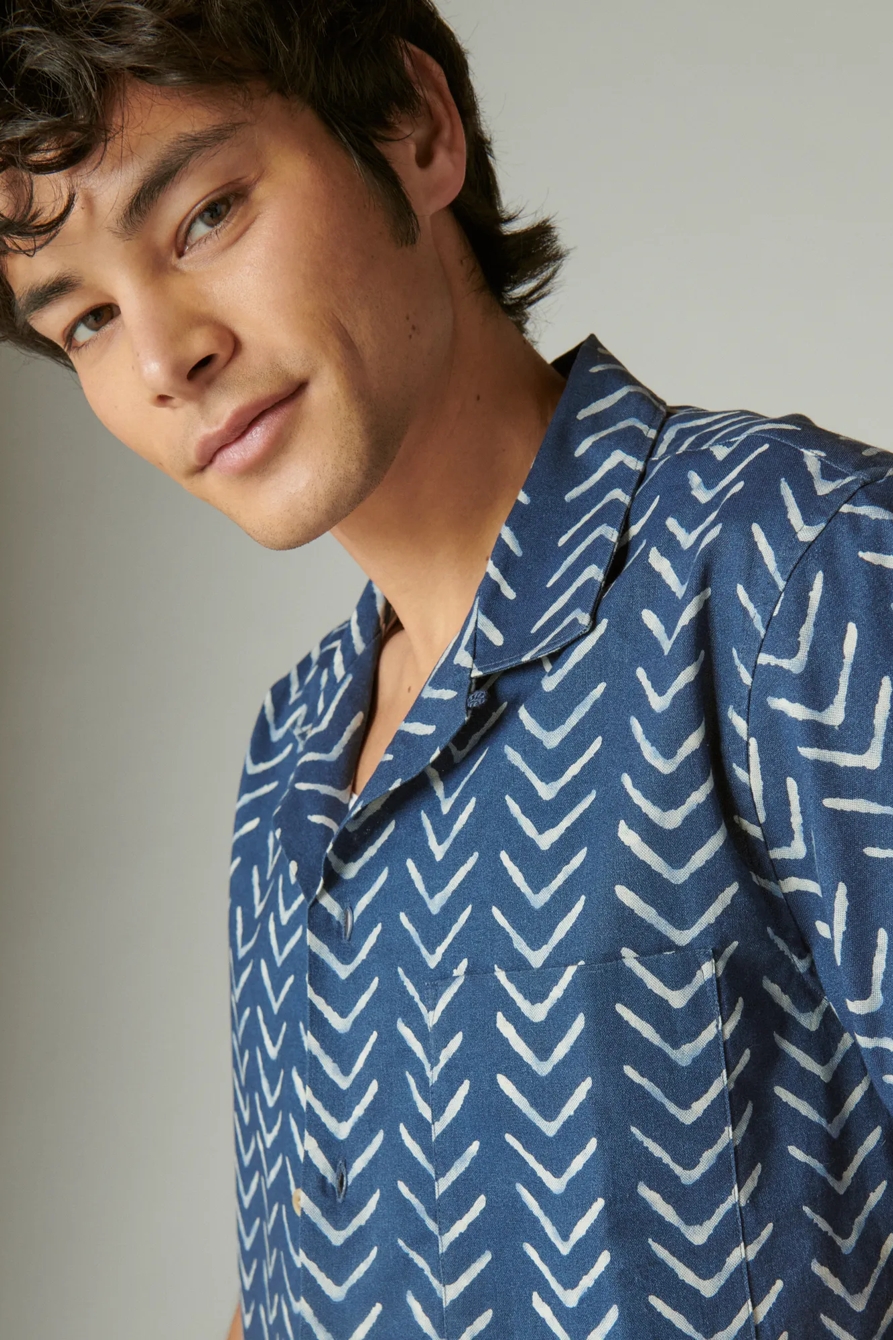 PRINTED SHORT SLEEVE CAMP COLLAR SHIRT, image 4