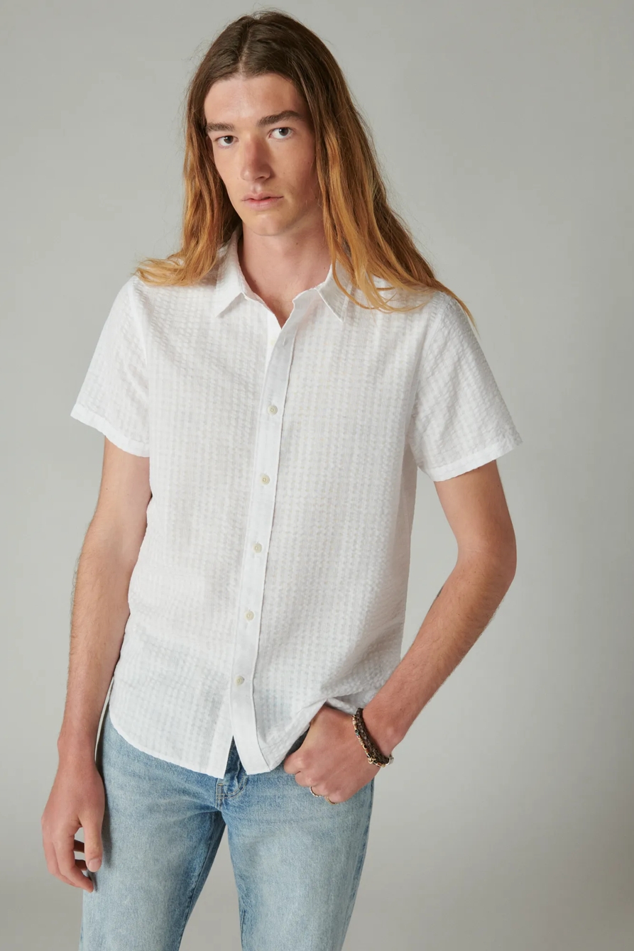 SOLID SEERSUCKER SHORT SLEEVE SHIRT, image 3