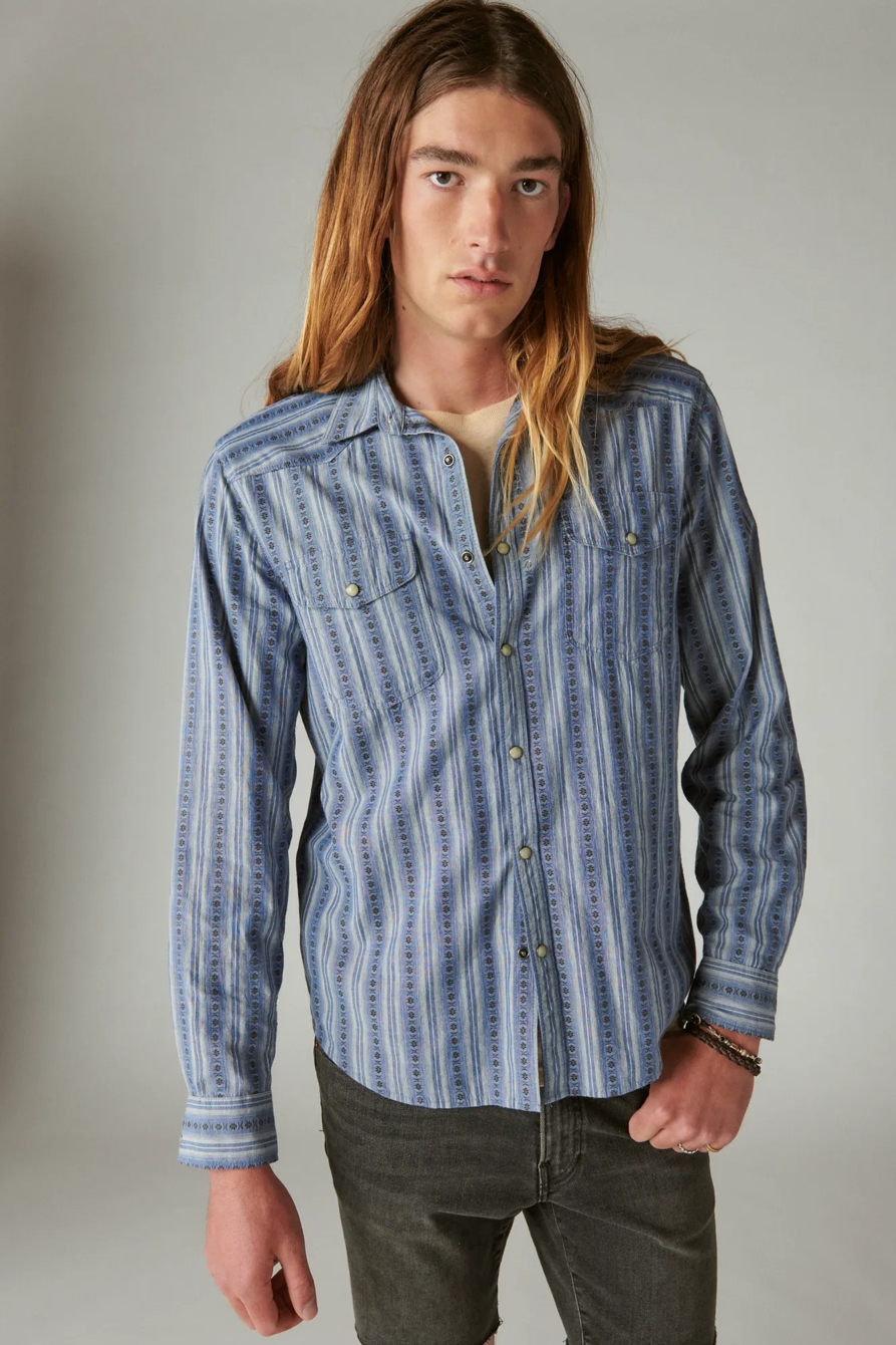 STRIPED LONG SLEEVE MASA WESTERN SHIRT, image 2