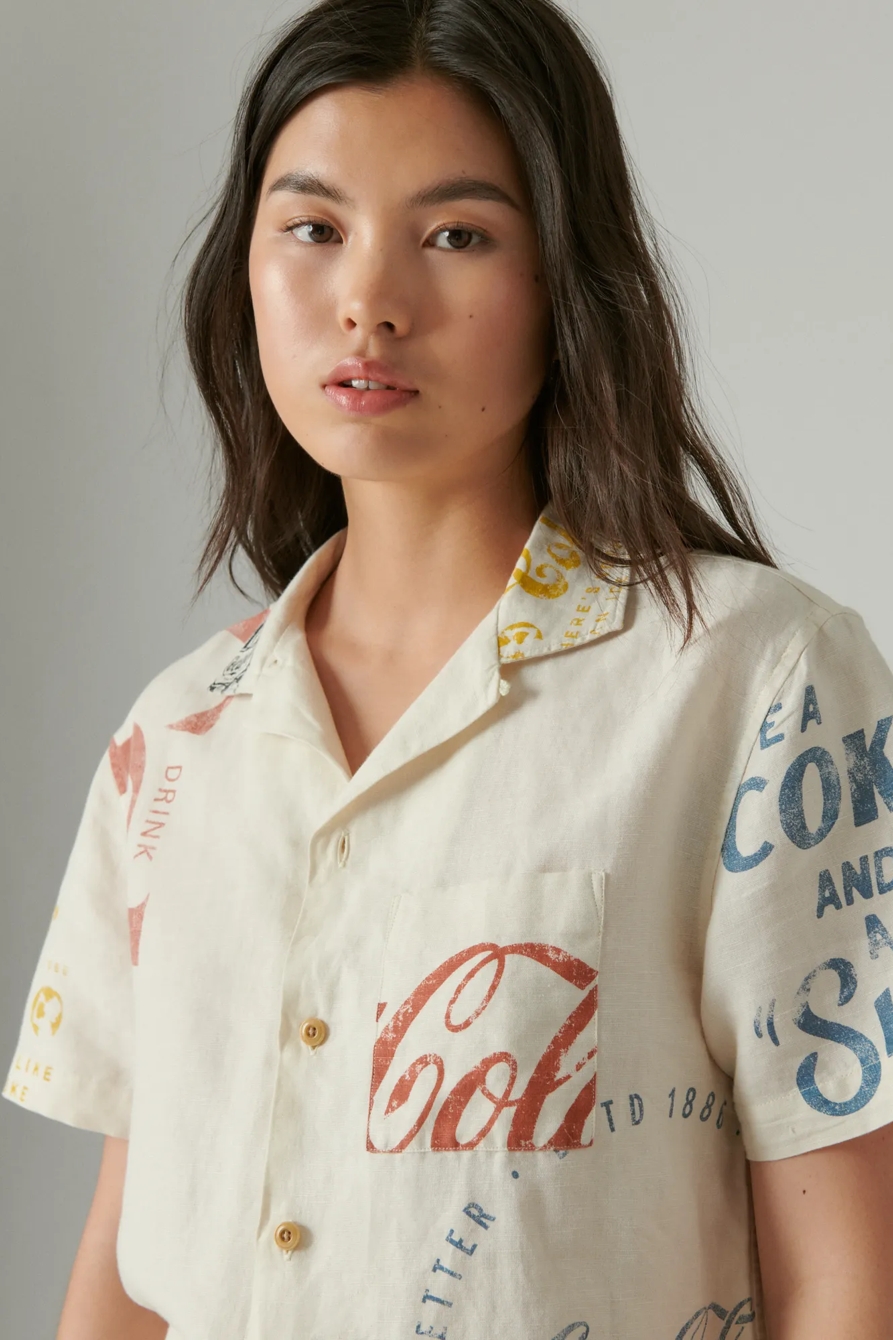 COCA-COLA CAMP COLLAR SHORT SLEEVE SHIRT, image 10
