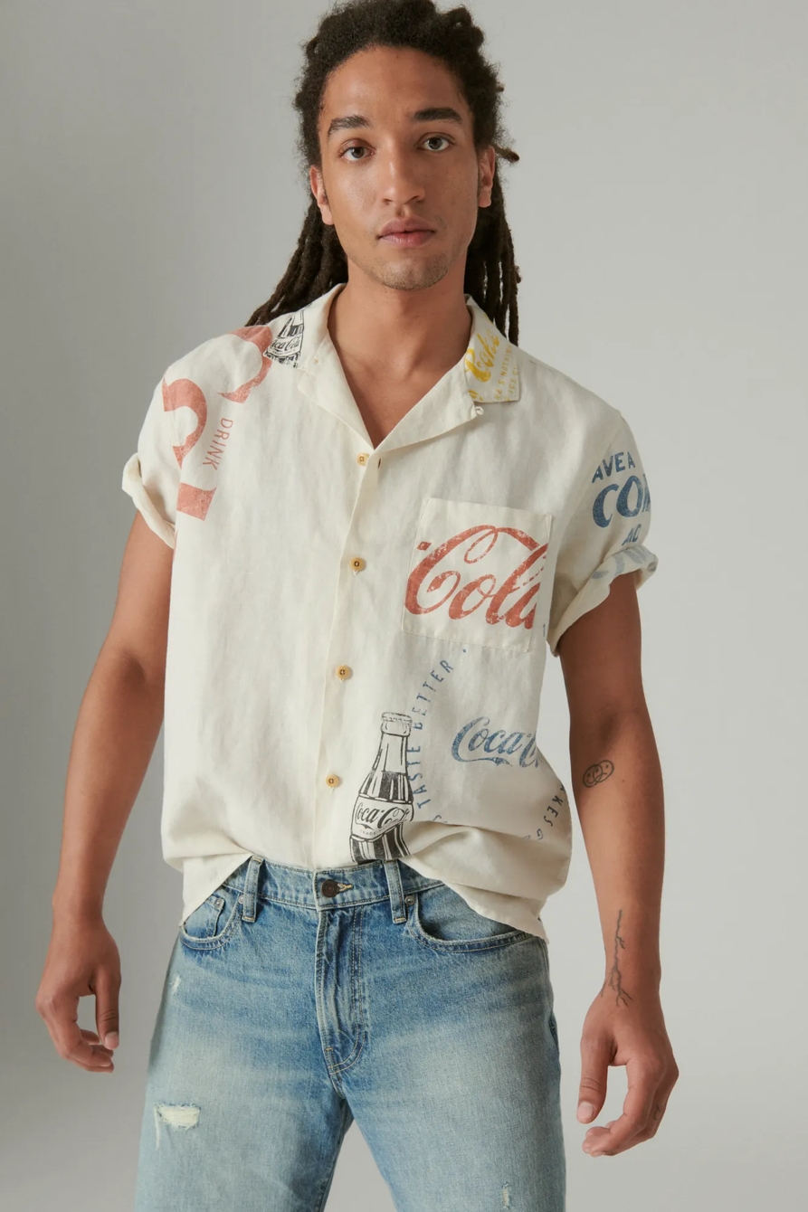 COCA-COLA CAMP COLLAR SHORT SLEEVE SHIRT, image 3