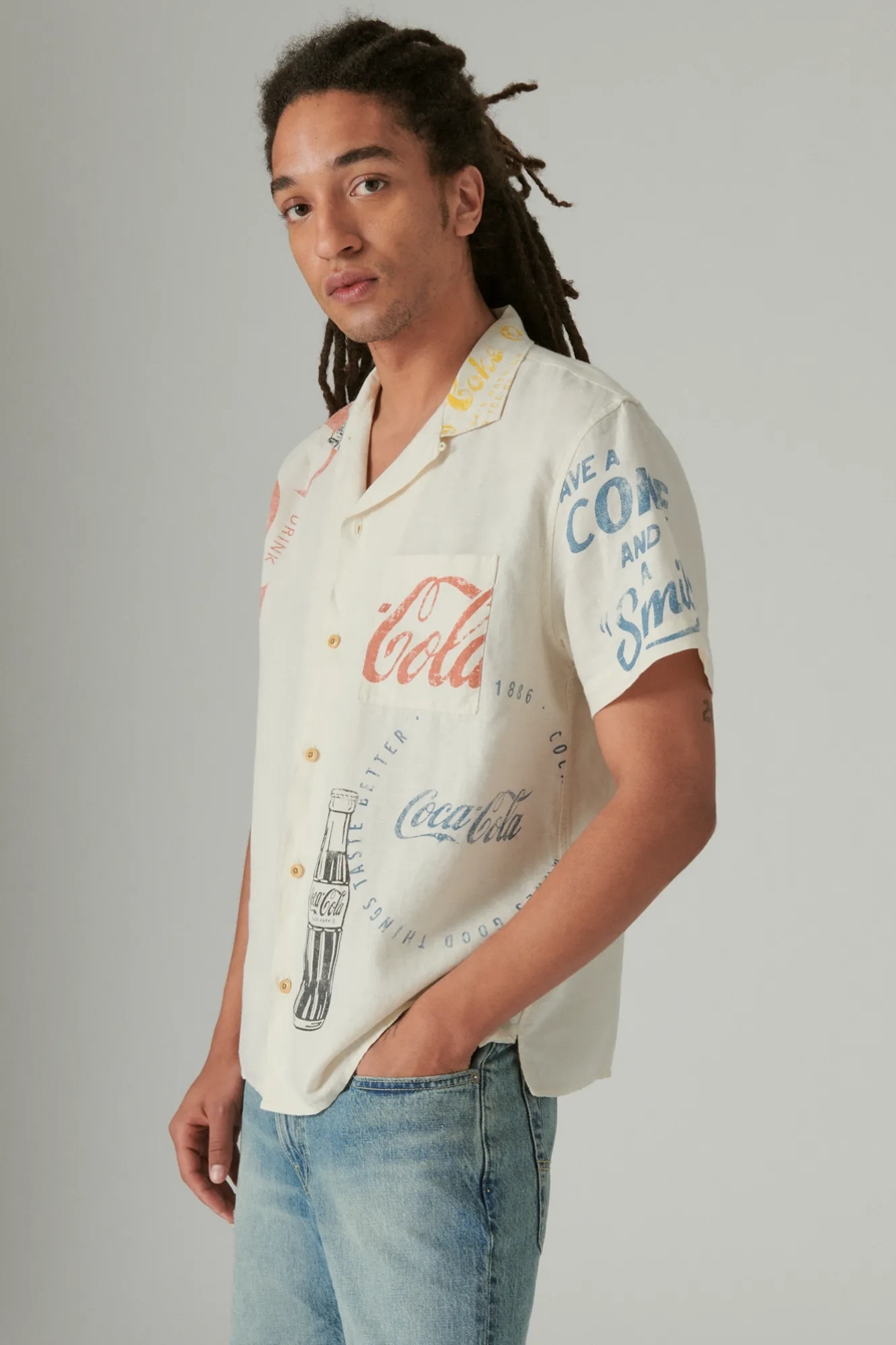 COCA-COLA CAMP COLLAR SHORT SLEEVE SHIRT, image 4