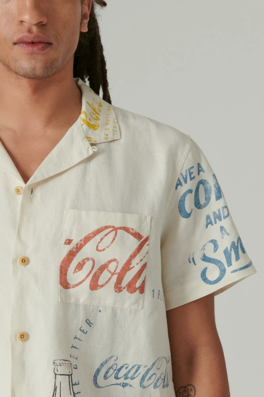 COCA-COLA CAMP COLLAR SHORT SLEEVE SHIRT, image 6