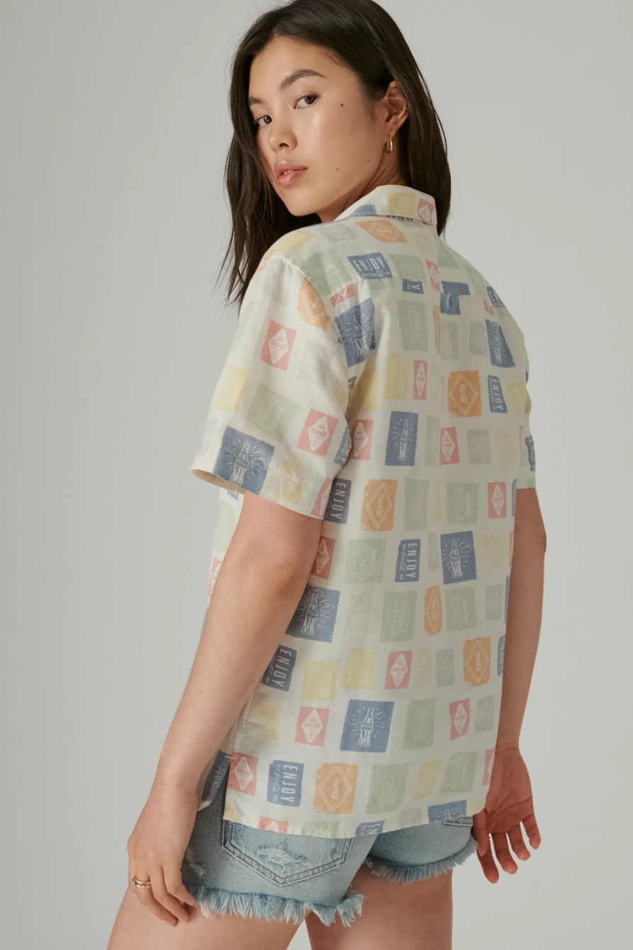COCA-COLA CAMP COLLAR SHORT SLEEVE SHIRT, image 9