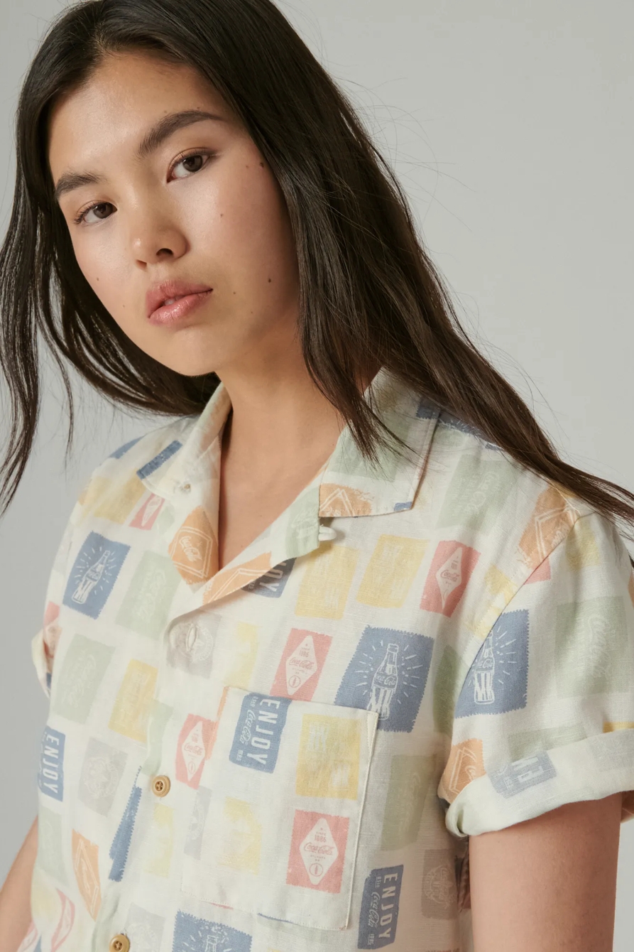COCA-COLA CAMP COLLAR SHORT SLEEVE SHIRT, image 10