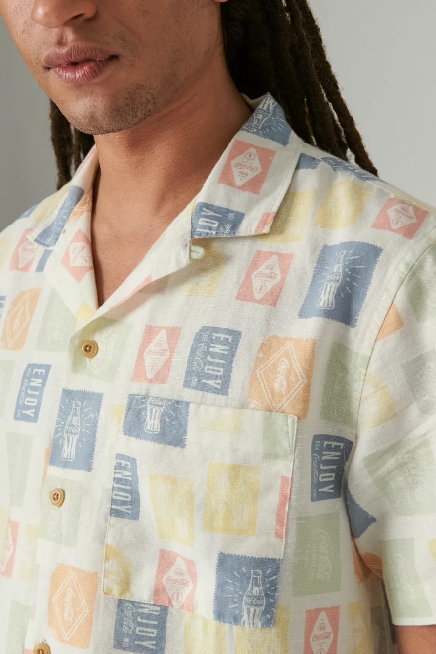 COCA-COLA CAMP COLLAR SHORT SLEEVE SHIRT, image 5