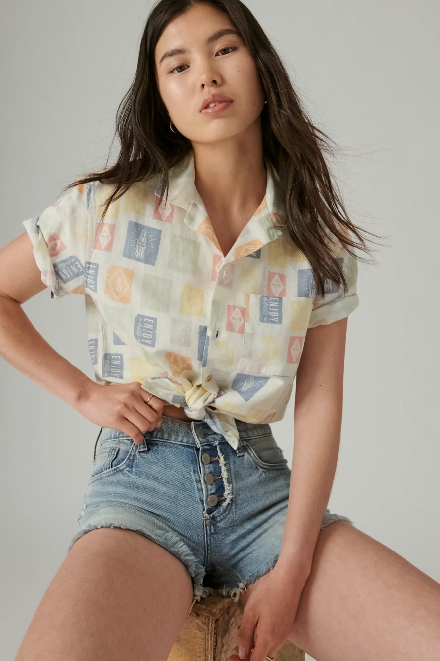 COCA-COLA CAMP COLLAR SHORT SLEEVE SHIRT, image 7