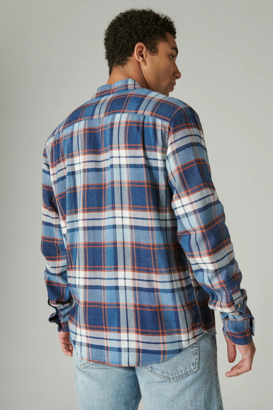 PLAID INDIGO LONG SLEEVE UTILITY SHIRT, image 3