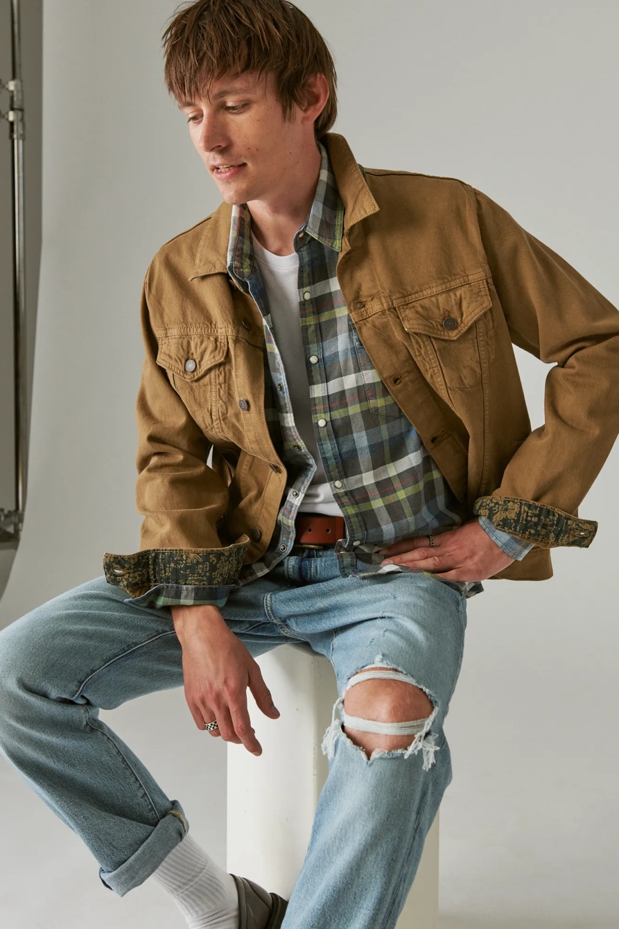 INDIGO PLAID WESTERN LONG SLEEVE SHIRT, image 2