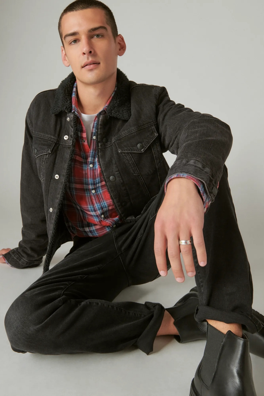 INDIGO PLAID WESTERN LONG SLEEVE SHIRT, image 2