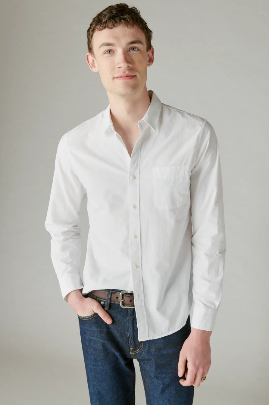 POPLIN ONE POCKET LONG SLEEVE SHIRT SHIRT, image 3