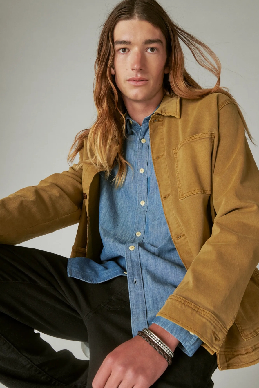 COOLMAX CHAMBRAY ONE POCKET LONG SLEEVE SHIRT, image 2