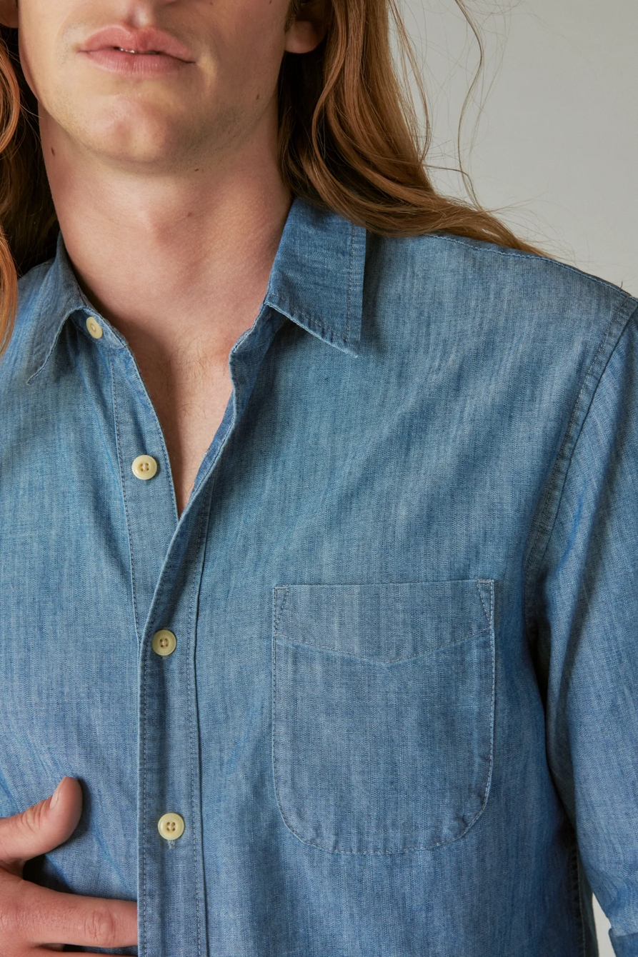 COOLMAX CHAMBRAY ONE POCKET LONG SLEEVE SHIRT, image 4