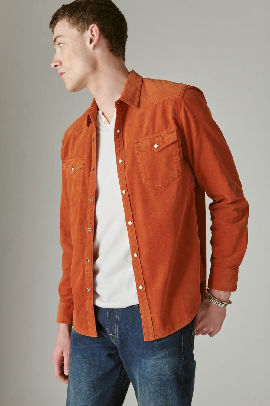 CORDUROY WESTERN LONG SLEEVE SHIRT, image 1