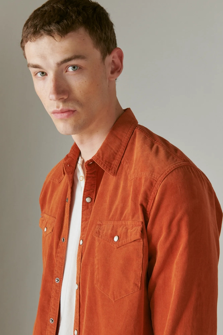 CORDUROY WESTERN LONG SLEEVE SHIRT, image 4