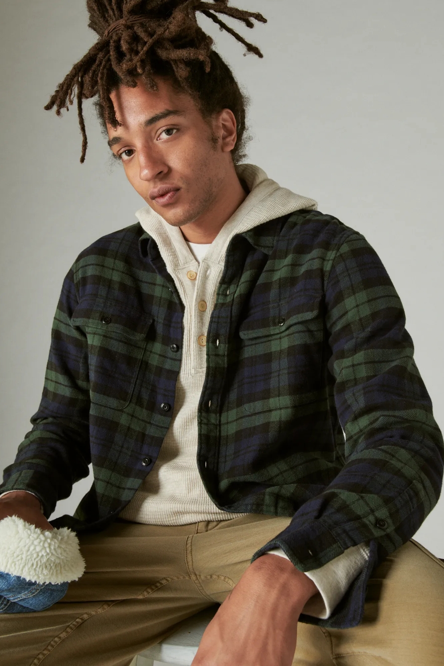 PLAID UTILITY CLOUD SOFT LONG SLEEVE FLANNEL, image 1