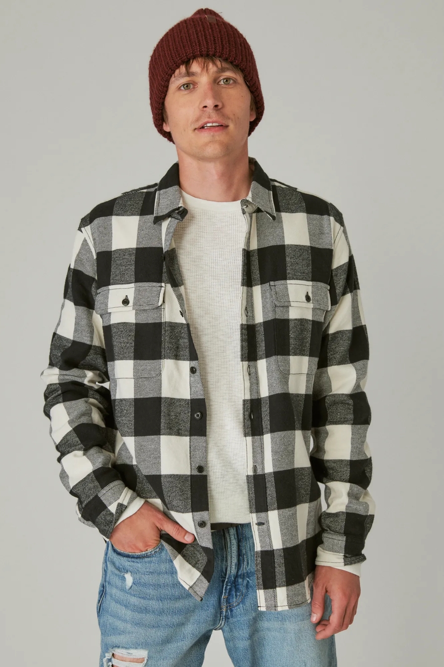 PLAID UTILITY CLOUD SOFT LONG SLEEVE FLANNEL, image 1