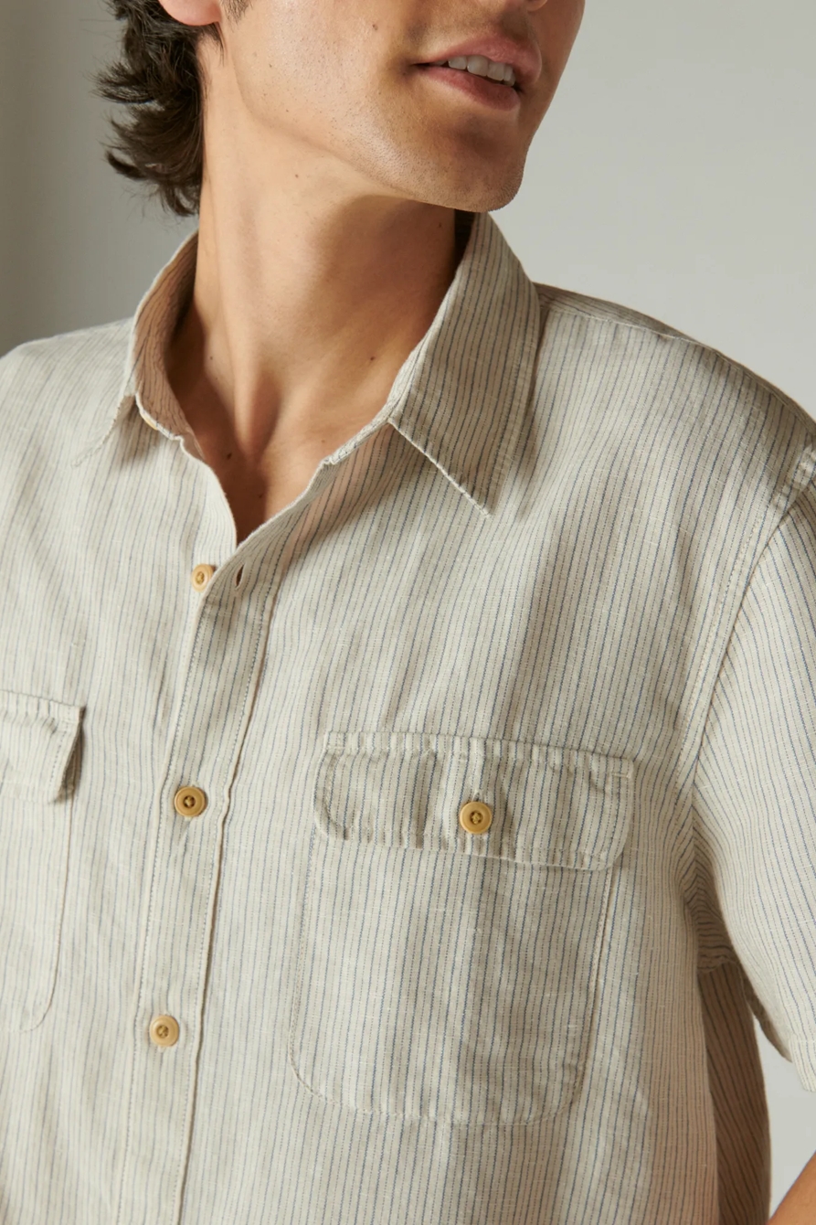 STRIPED SHORT SLEEVE UTILITY SHIRT, image 2