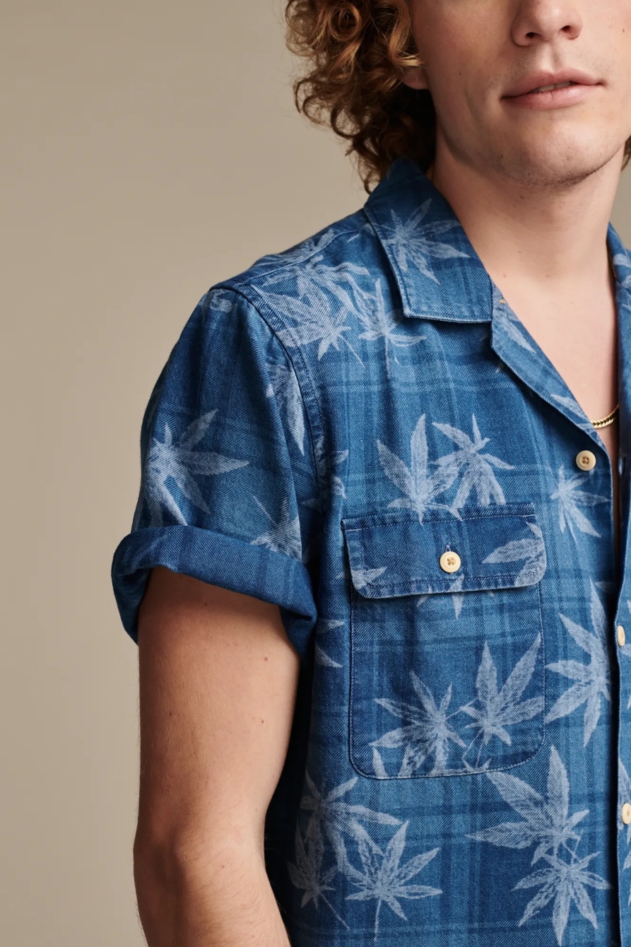 HIGHEST QUALITY PATCHWORK LEAF CAMP COLLAR SHORT SLEEVE SHI*, image 3