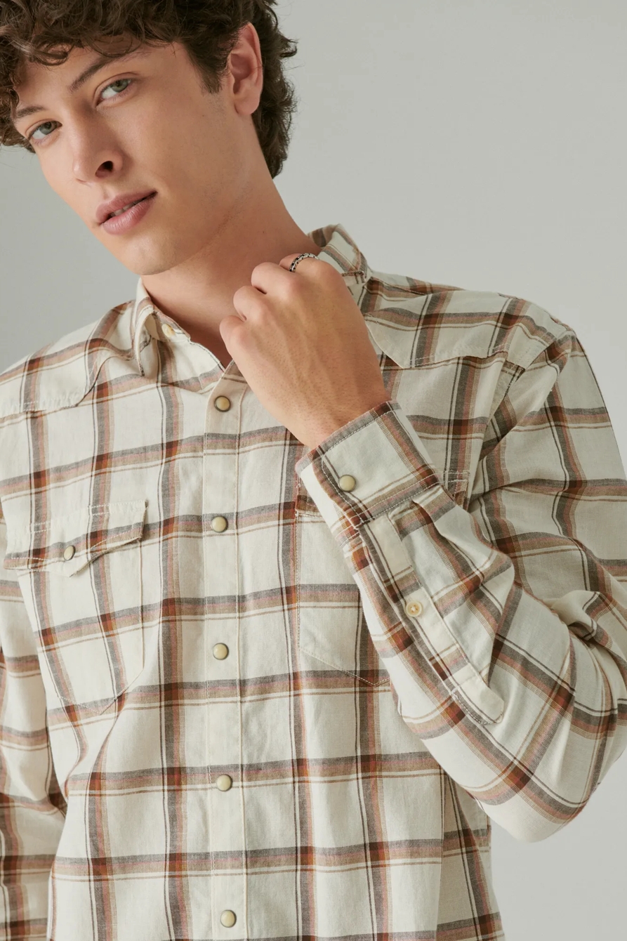 PLAID WESTERN LONG SLEEVE SHIRT, image 4