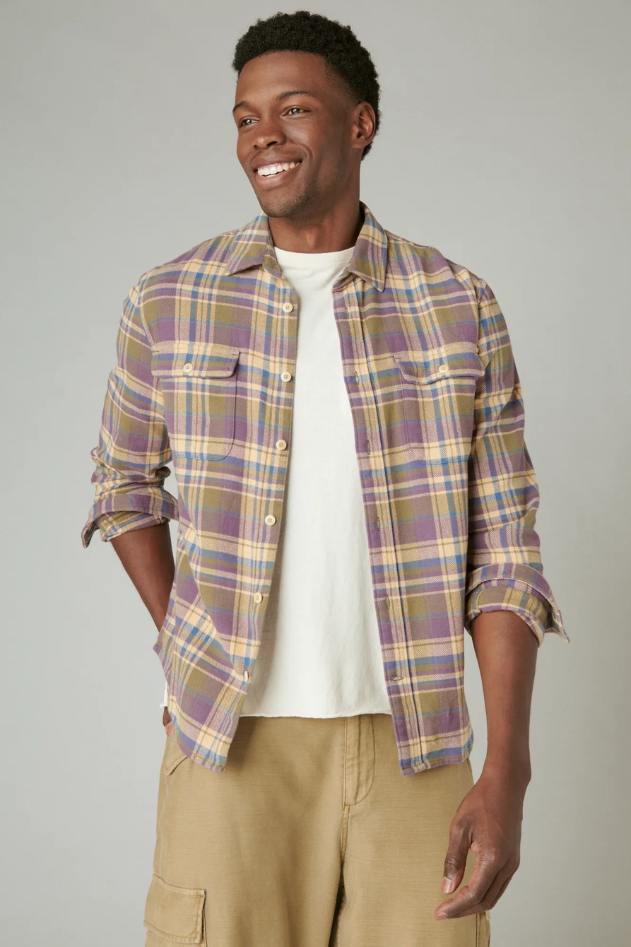 PLAID UTILITY CLOUD SOFT LONG SLEEVE FLANNEL, image 1