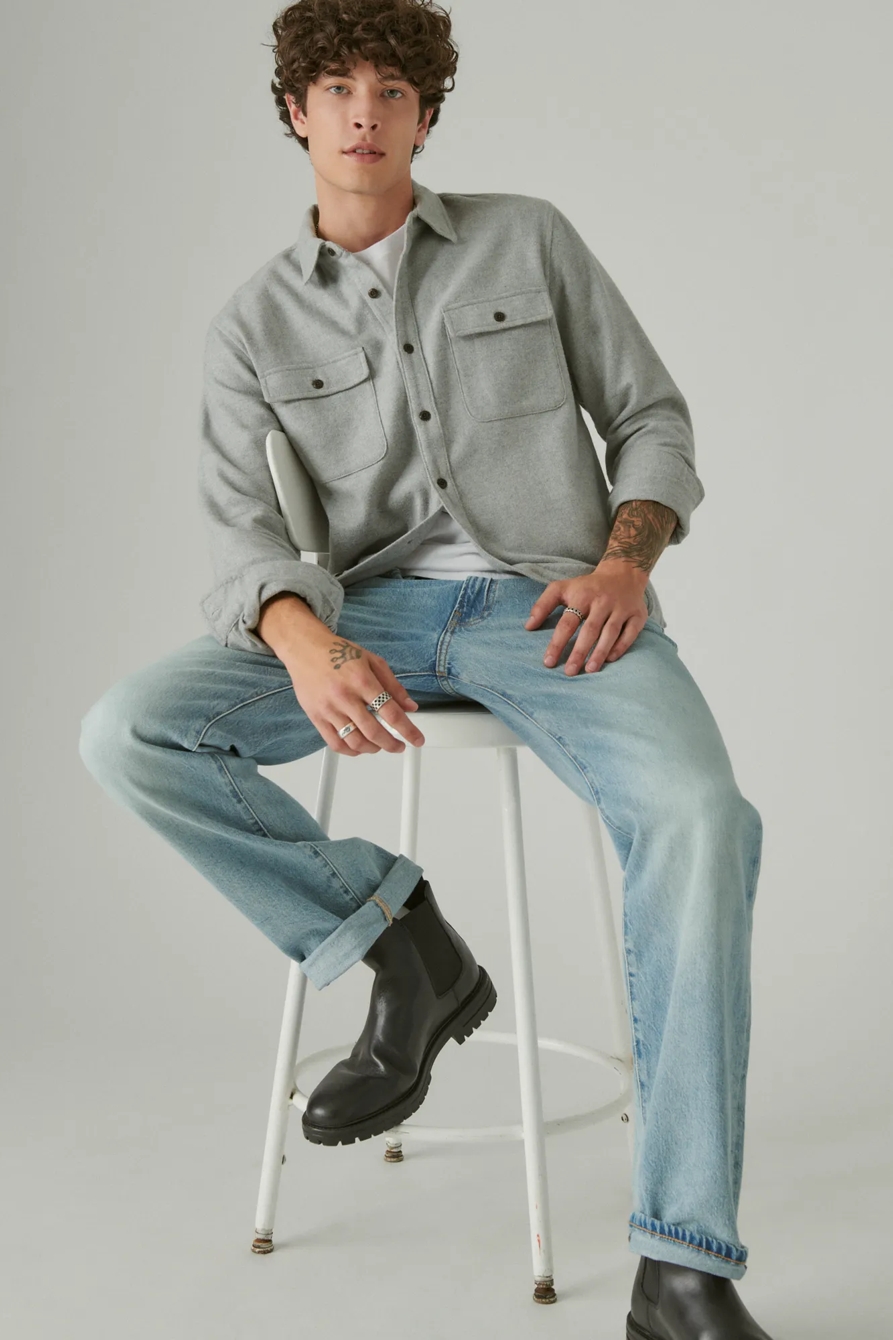 SOLID UTILITY CLOUD SOFT LONG SLEEVE FLANNEL, image 2
