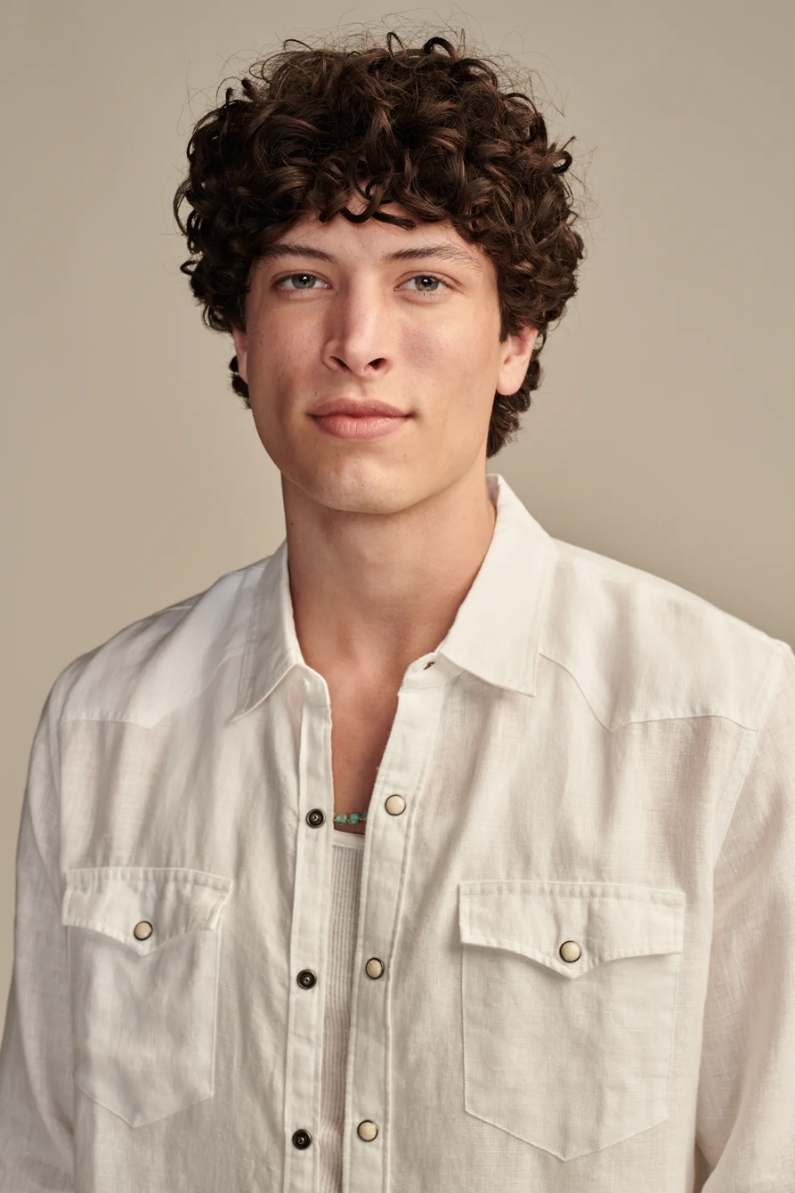 LINEN WESTERN LONG SLEEVE SHIRT, image 2