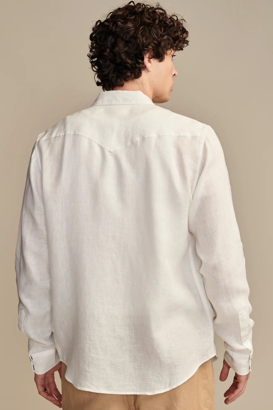 LINEN WESTERN LONG SLEEVE SHIRT, image 4