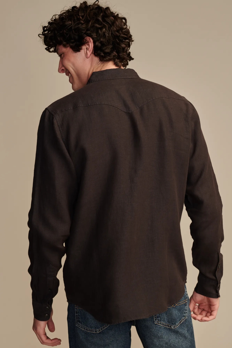 LINEN WESTERN LONG SLEEVE SHIRT, image 3