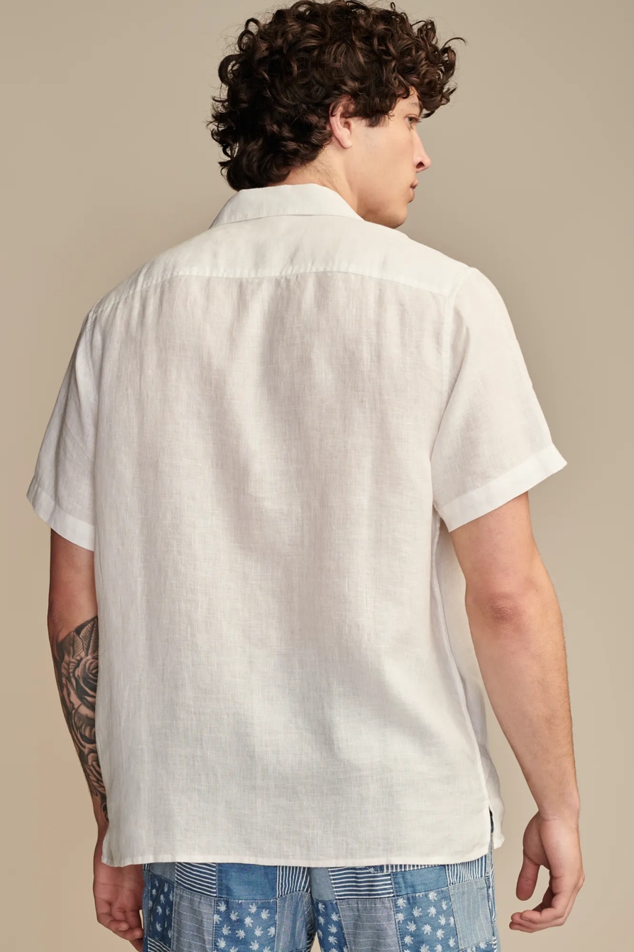 LINEN CAMP COLLAR SHORT SLEEVE SHIRT, image 4