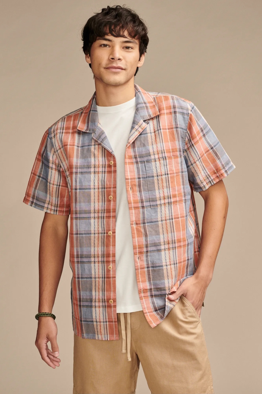 PLAID LINEN CAMP SHIRT, image 2