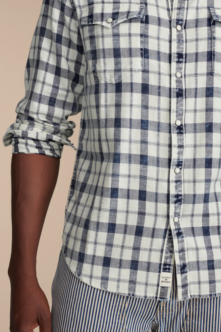 PLAID INDIGO WESTERN SHIRT, image 2