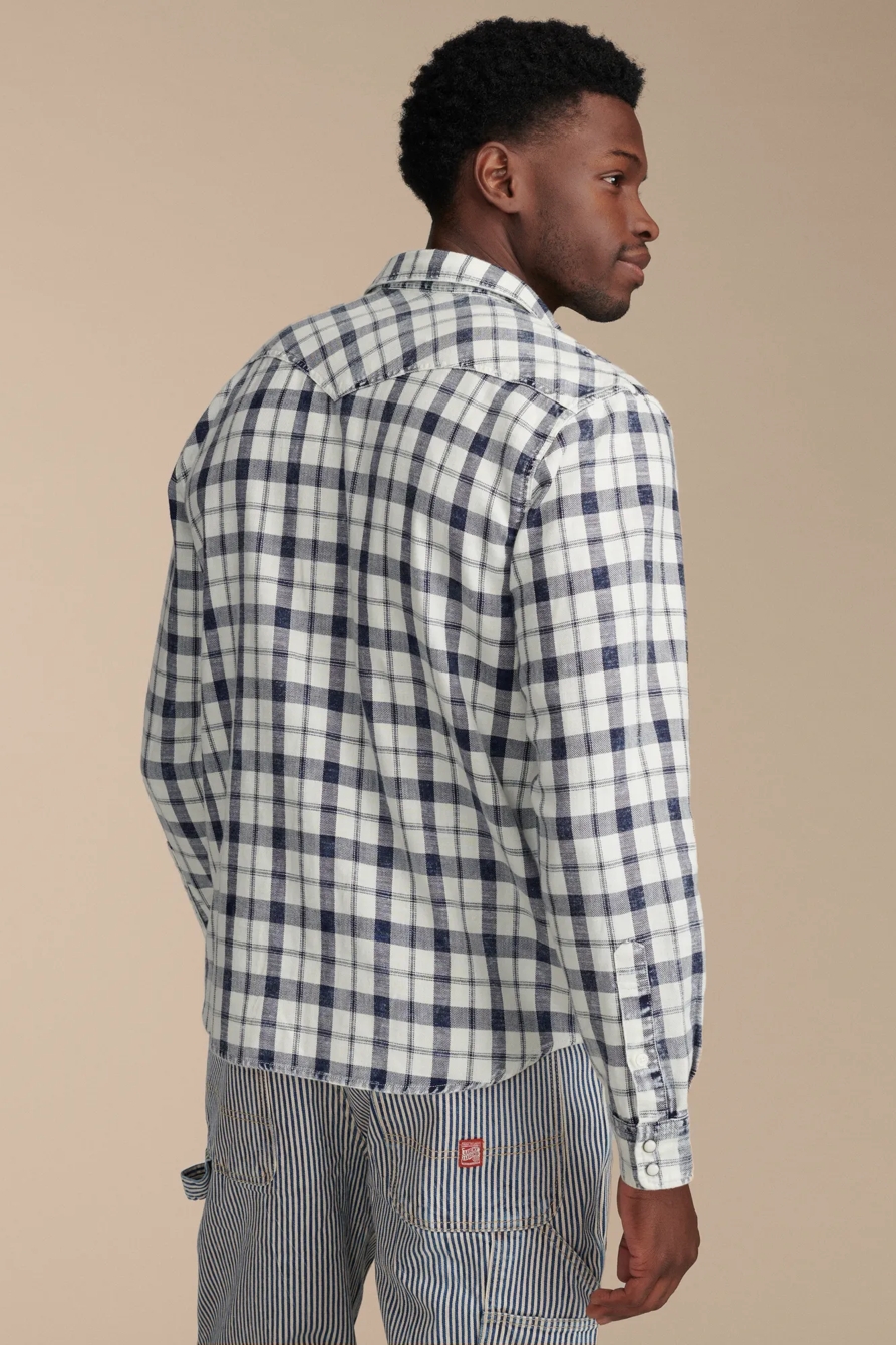 PLAID INDIGO WESTERN SHIRT, image 3