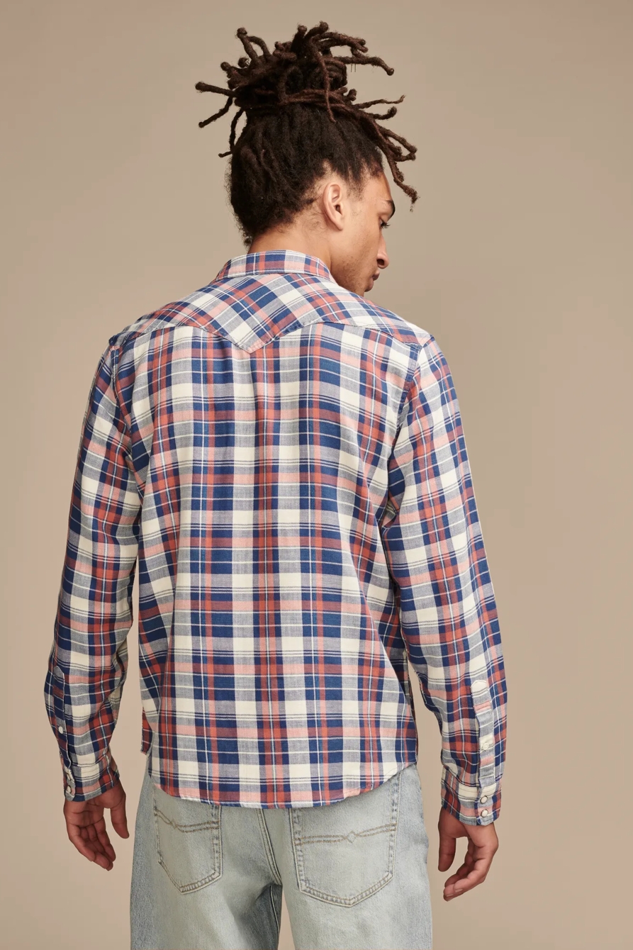 PLAID INDIGO WESTERN SHIRT, image 4